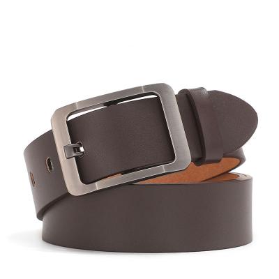 China PU New Leather Belts Men Pin Buckle Business Trouser Strap PU Leather Belts for Male for sale