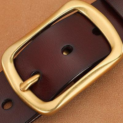 China ALLOY Factory Direct Sales men's leather belt classic business pin buckle soft  belts for sale