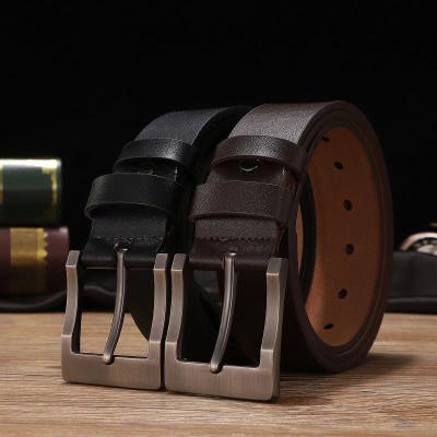 China Pu Chinese direct selling perforated pu belt high-end belts leather men pin buckle leather belt for men's manufacturers for sale