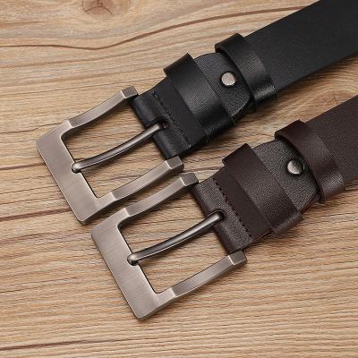 China ALLOY New Men's leather Belt For Adjustable Pin buckle Wholesalers belts leather men belt buckle for sale