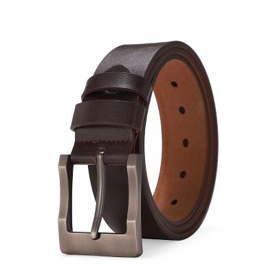 China ALLOY Belt men classic vintage pin buckle luxury custom manufacturer leather belts famous belts leather men for sale