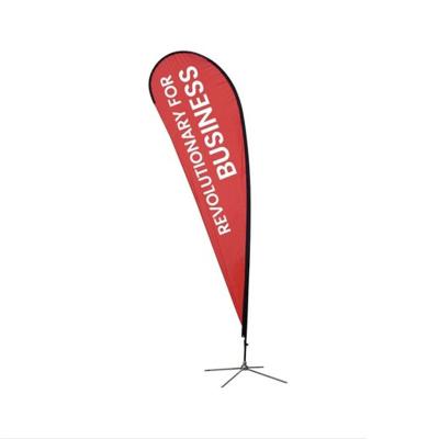 China Knitted Polyester Advertising Feather Banner Swooper Flag Sign With Flag Pole Kit And Ground Stake for sale