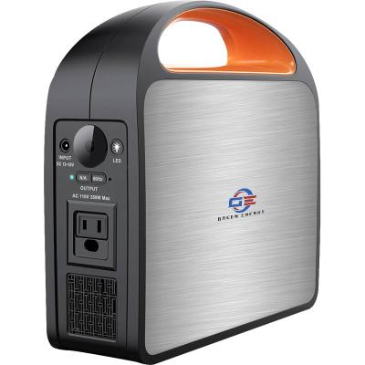 China Type C Battery Liftpo4 Outdoor EU USA Plug In Rechargeable Solar Generator 350W Portable Power Station for sale