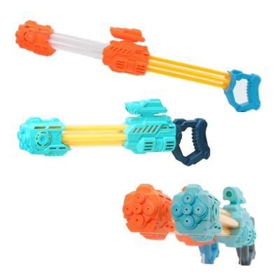 China HONGDA Hot Selling Water Spout Cannon Water Blaster Gun Water Blaster Funny Toy Multi Transparent Plastic Powerful Summer Game Cool Design Children Play Beach for sale