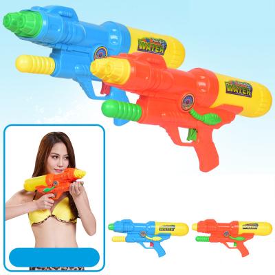 China Plastic Sprout Power HONGDA 530ML Two Nozzle Water Gun Toy 40CM Kids Beach Sprout Outdoor Air Pressure Shantou Factory Price 26feet for sale