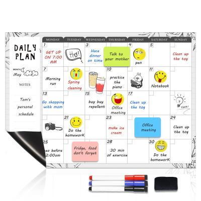 China New Design Fridge Whiteboard Magnetic Erase Meal Planner 2022 Custom Weekly Calendar Dry Weekly Magnet for sale