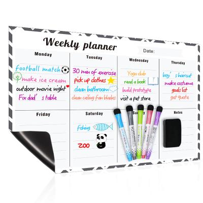 China Soft Factory Fridge Whiteboard Calendar Board Monthly Weekly Magnet Customized Magnetic Planner for sale