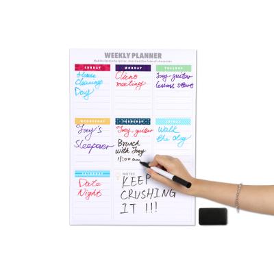 China 2022 Dry Weekly Cheap Yearly Russian Whiteboard Weekly Planner Magnetic Erase Fridge Calendar for sale