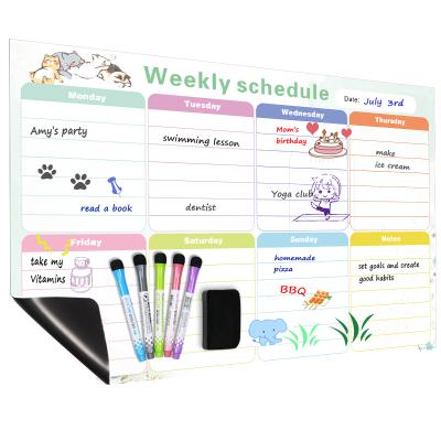 China Form Planner Magnetic Weekly Magnetic Dry Erase Board Calendar Calendar For Fridge for sale