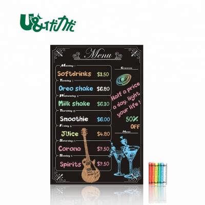 China Small Flexible Dry Erase Chalkboard Magnetic Fridge Calendar Shopping List Menu Blackboard for sale