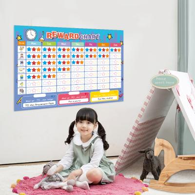 China Children can write and plan the factory direct sale kids magnetic charts training learning behavior and rewarding dinosaur oriented chart for sale