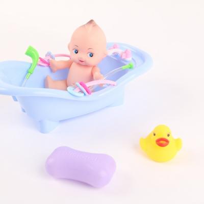 China Toy Widely Used Superior Quality Funny Toys Vinyl Battery Operated Baby Shower Set With Blue Tub And Soap for sale