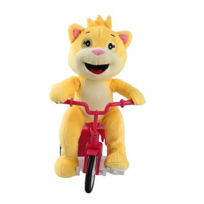 China Interesting Plush Animals Bike Electric Plush Animal Riding Ride On For Kids for sale