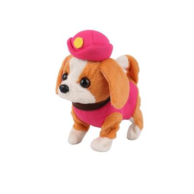 China Plush Electronic Carrier Walking Cute Puppy Mini Batery Operated Plush Dog Toys for sale