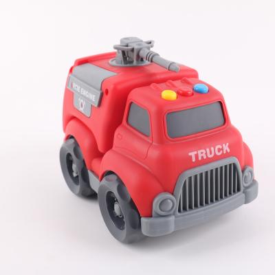 China Widely Used PP Special Design Kids Educational Toys PP Red Fire Engine for sale