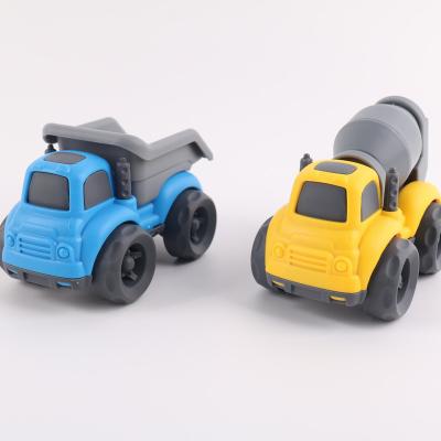 China PP Guaranteed Quality Unique Educational Toys PP Cement Mixer Truck Yellow New And Blue PP Dump Truck for sale