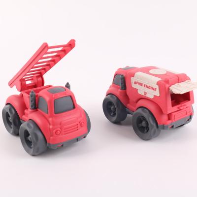 China Unique Colorful Wheat Straw Firefighting /air Ladder Fire Truck Toys Set Of Pp+ New Pp+ Wheat Quality Guarantee for sale