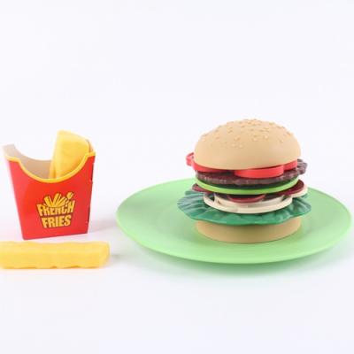 China Guaranteed Quality Kids Toys PP Plastic Small Unique Hamburger And French Fries Pretend Play Toy for sale