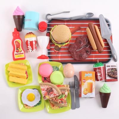 China Top Selling Plastic Guaranteed Quality Kids PP Hamburger Cart Case Pretend Play Toy for sale