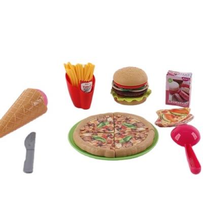 China PP hamburger and pizza and cream plastic exquisite workmanship combined pretend play toy for sale