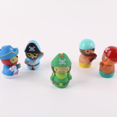 China Various Vinyl Factory Manufacturing Game Toys Vinyl Pirate Educational Finger Puppets for sale