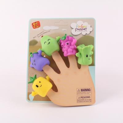 China Low Vinyl Price Guaranteed Quality Funny Toys Vinyl Fruit Finger Puppets for sale