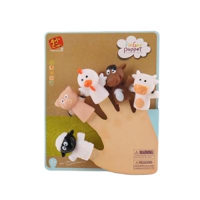 China New Vinyl Bargain Price Type Kids Vinyl Farm Animal Finger Puppets for sale