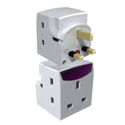 China New Trend Residential/General Purpose UK Standard 3 Outlet Plug In Socket Outlet Supplement Security Multi Door Power Socket Fit for sale