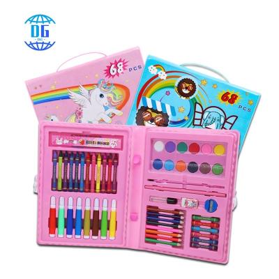 China Kids .students DG 68-Piece Art Set Kids' Crayons and Painting Drawing Art Supplies Gift Case Set for sale