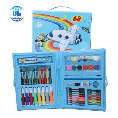 China Kids .students DG Wholesale 68-Piece Children's Crayons and Drawing Art Supplies Set Plastic Art Set Gift for Students for sale