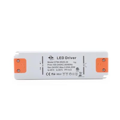 China LED Lighting OTM-SS20 12V/24V 1.66A/0.83A CE/RoHS 20W AC To DC 100-264V Ultra Slim Led Power Supply for sale