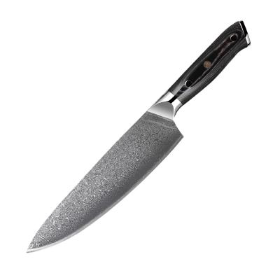 China Amazon Viable Hot Sales 67 Layers 10Cr15CoMov VG10 Damascus Steel Chef Knife 8 Inch Luxury Wood Handle Kitchen Knives Cooking Slicing for sale