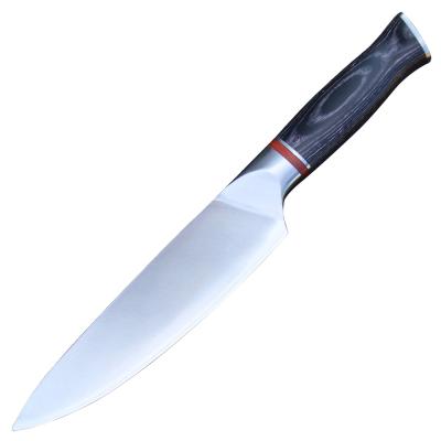 China New Pakka Viable Premium Quality 5Cr15Mov Design Knife Sharp Grind Blade Kitchen Knife Wood Handle Sharp Knife Chef 8inch Blade Knife for sale