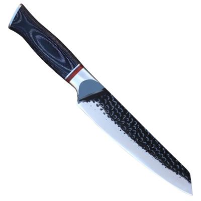 China Viable Professional 8inch Kitchen Knives With Pakka Wood Handle Cooking Knife 5cr15mov High Carbon Steel Kiritsuke Chef Knife for sale