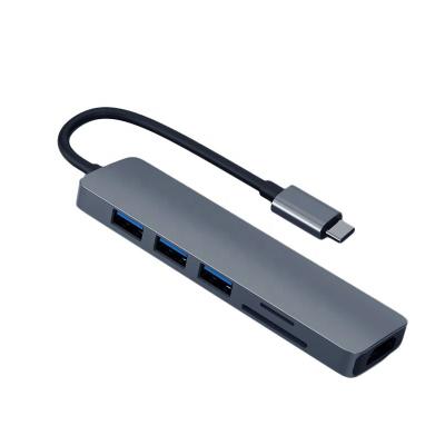 China SuperSpeed ​​/ Slim & Compact 6 in 1 4K Hyperdrive USB-C Docking Type C Hub for Macbook Pro for sale