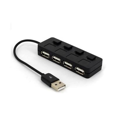 China SuperSpeed ​​/ Slim And Compact Button On / Off Switch Powered 4 USB Hub 3.0 Adapter USB Splitter With Led for sale