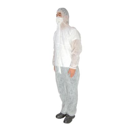 China MOQ1000pcs Anti-Static White Dustproof Work Clothing Full Body PP Non Woven Fabric Coverall for sale