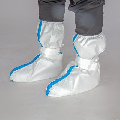 China China Shandong Factory Medical Supply Anti Slip Booties Shoe Covers White Boots Cover Disposable Foot Pad For Doctors for sale