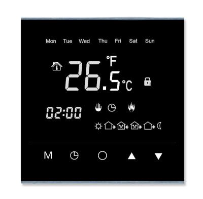 China 7- Tagesprogrammierbares Touch Screen Raum-Thermostat-langlebiges Gut mit Glasplatte zu verkaufen