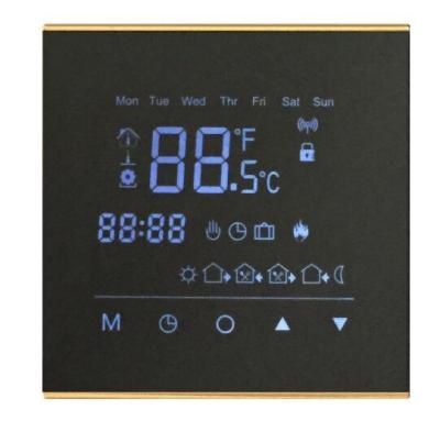 Cina Colore LCD del nero del regolatore di temperatura del termostato di CA del touch screen di Digital in vendita