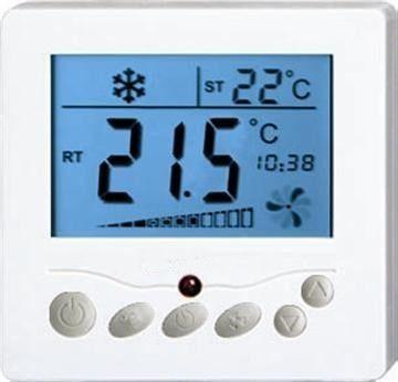 China Flush Mounted Underfloor Heating Programmable Thermostat Digital Fan Coil Thermostat for sale