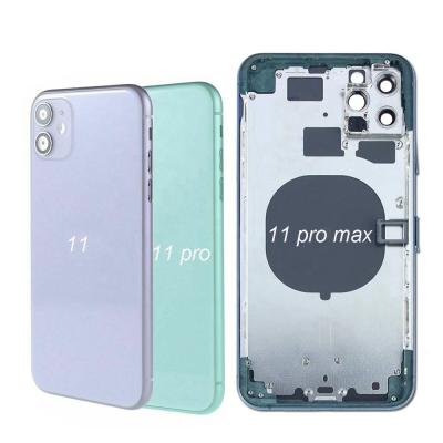 China Aluminum Cell Phone Housing Back Battery Cover For iphone 11/11 Pro/11 Max Pro XI Middle Full View Assembly Custom Body Part With Logo for sale