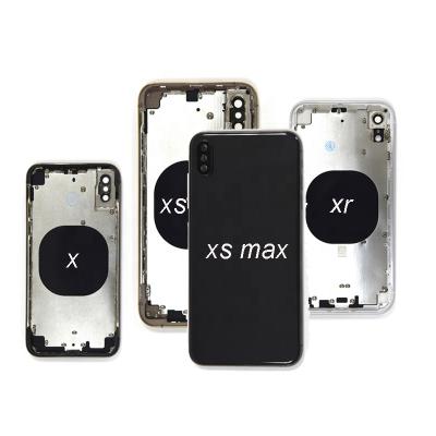 China Aluminum Cell Phone Battery Cover Back Housings For Iphone X XS XS XR Max Middle Frame Custom With Logo for sale