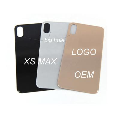 China Glass Back Glass For iPhone XS MAX Housing Teplacement Custom Color OEM With Big Hole Logo Sticker for sale