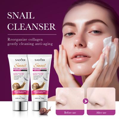 China Wholesale Acne Treatment Collagen Cleanser Snail Face Wash Beauty Skin Care Foam Facial Foam Foam Moisturizing Soft Cleansing Organic Detergent for sale