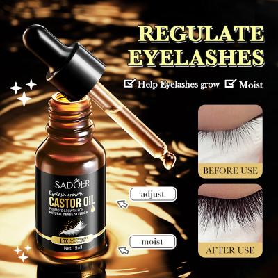 China Moisturizer OEM SADOER Eyelash Castor Oil Peptide Eyebrow Lash Growth Serum Vegan Eyelash Serum Liquid Private Label for sale