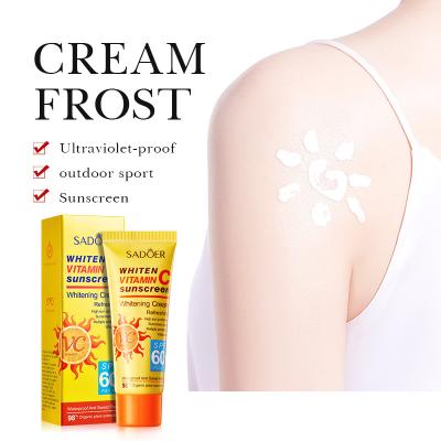 China Wholesale 2023 Sunscreen Vitamin C Sunscreen SPF 60+++ Waterproof Sunscreen Whitening Face Moisturizing Long Lasting Cream And Lotion Cream for sale