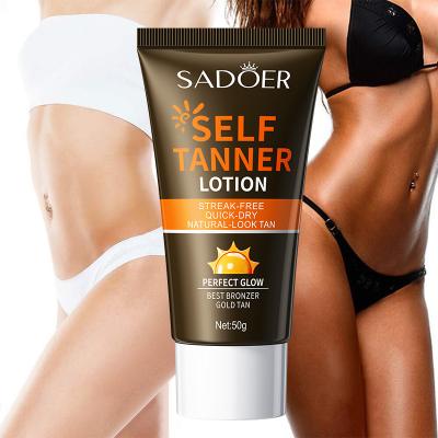 China OEM/ODM Private Label Natural Dark Tanning Cream Sun Tan Lotion Accelerate Tanning Intensive Tanning Gel For Folding Bed for sale