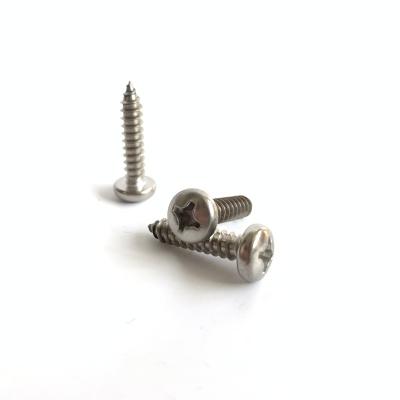 China DIN7981 Cross Recessed Pan Head Machine Screw Pan Head Tapping Screws With Cross Recessed for sale