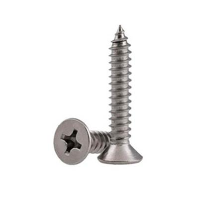 China Cross Recessed DIN 7982 Flat Countersunk Cross Recessed Flat Countersunk Self Tapping Screws Flat Countersunk Head Tapping Screws With Cross Recessed for sale